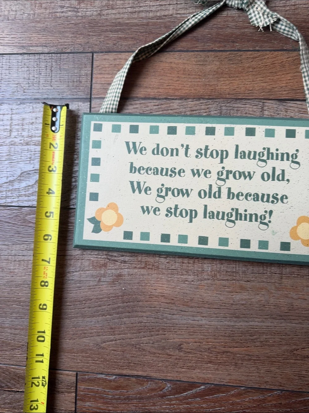 Green Plaque Wall Sign - Inspirational Quote